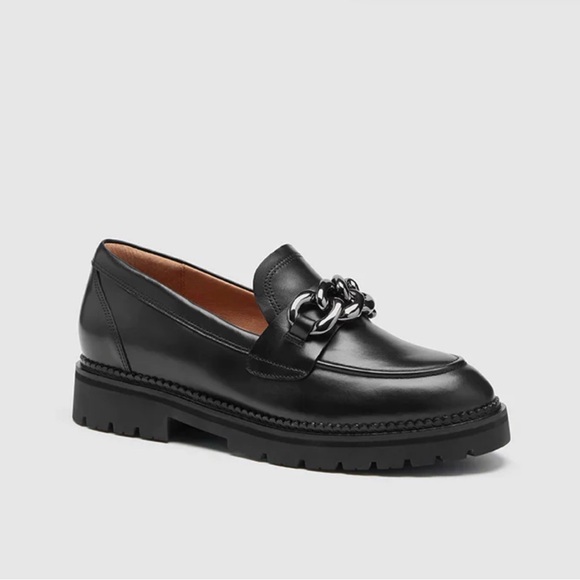 Frankie4 “Saint Black” Loafers with Silver chain - Picture 3 of 6